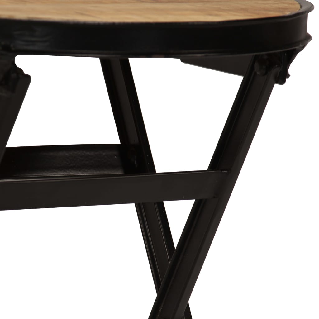 Desk with folding stool made of solid mango wood 115 x 50 x 76 cm