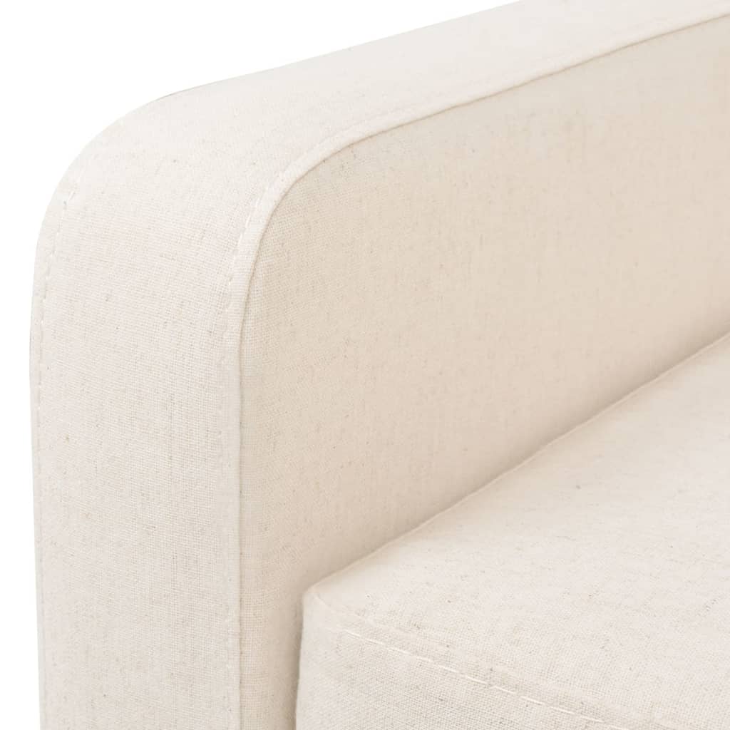Fauteuil en tissu blanc crème