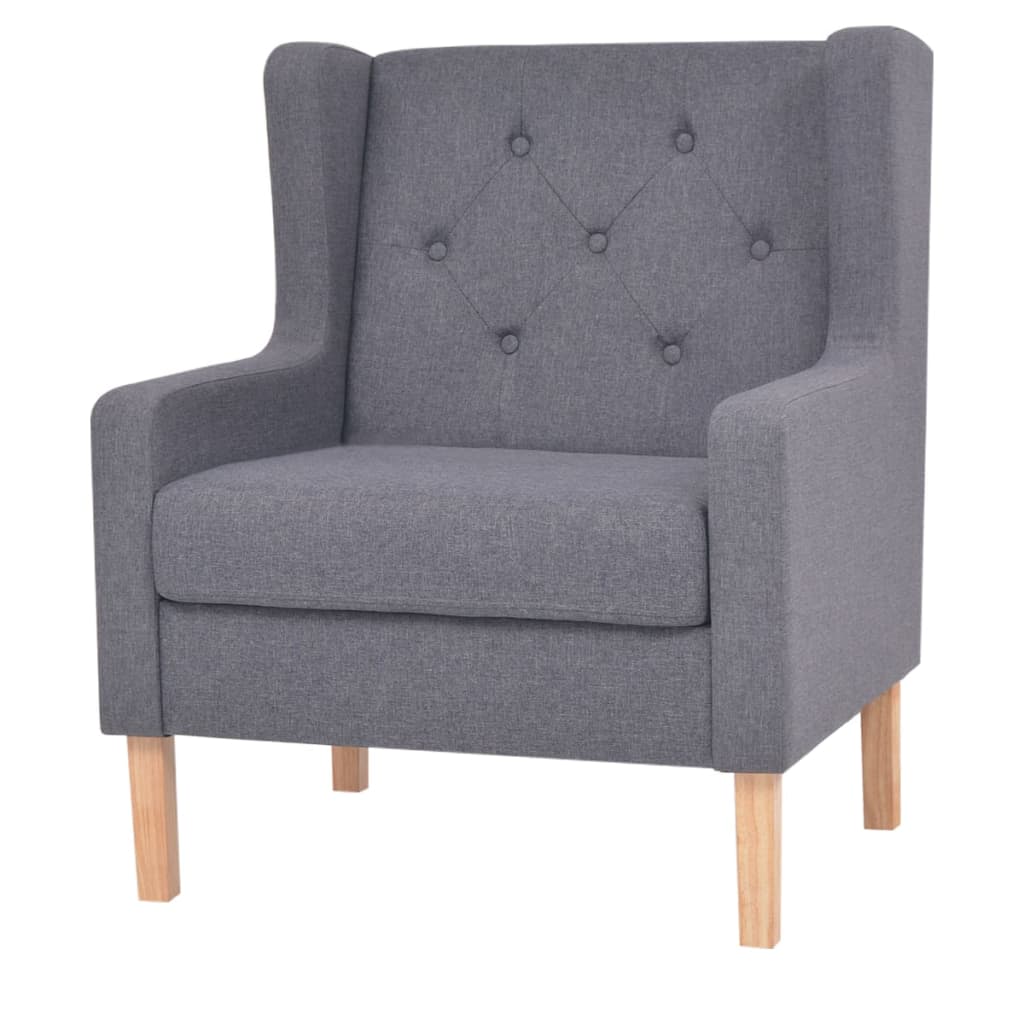 Fauteuil en tissu gris