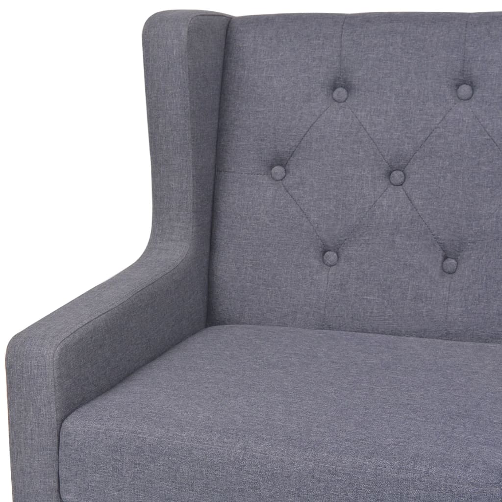 Canapé 2 places en tissu gris