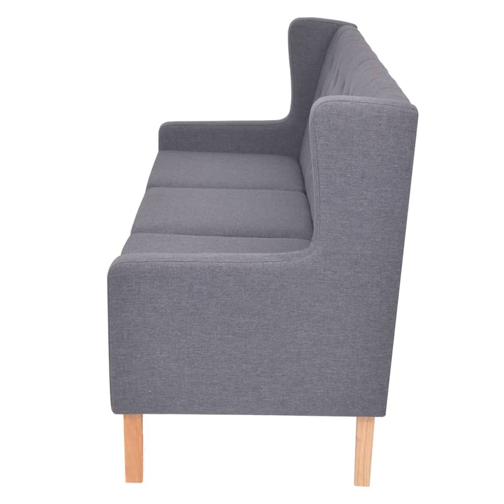 Canapé 3 places en tissu gris