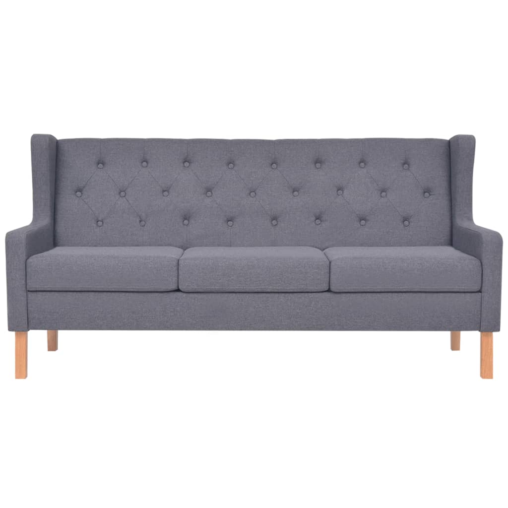 Canapé 3 places en tissu gris