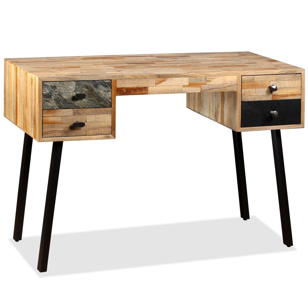 Bureau en teck massif recyclé 110 × 50 × 76 cm