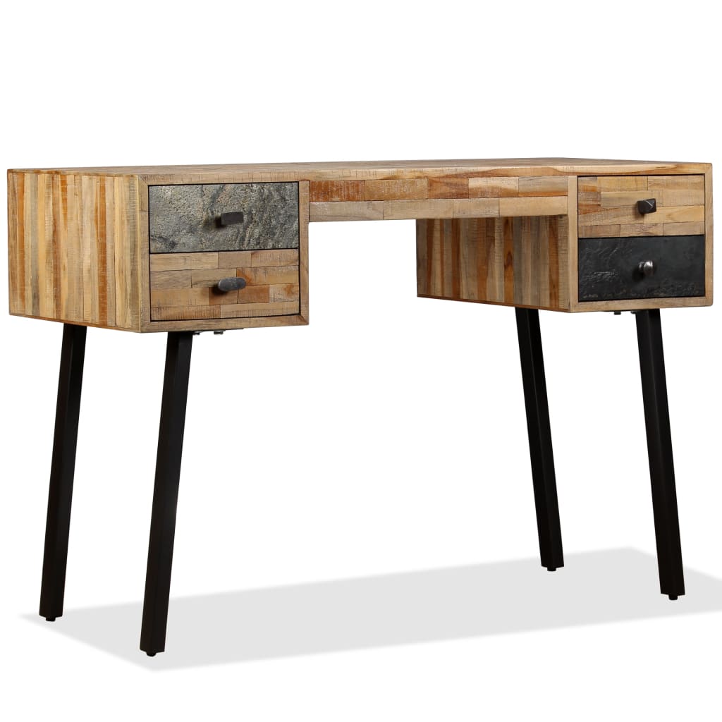 Bureau en teck massif recyclé 110 × 50 × 76 cm