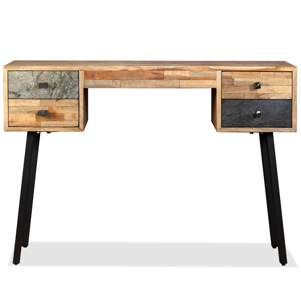 Bureau en teck massif recyclé 110 × 50 × 76 cm