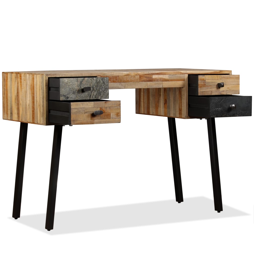 Bureau en teck massif recyclé 110 × 50 × 76 cm
