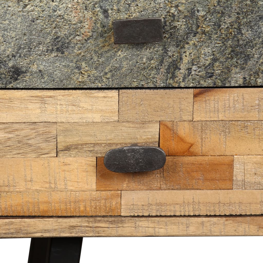 Bureau en teck massif recyclé 110 × 50 × 76 cm