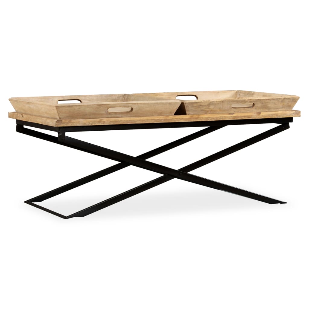 Table basse en bois de manguier massif 110 x 55 x 42 cm