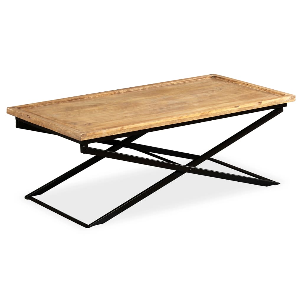Table basse en bois de manguier massif 110 x 55 x 42 cm