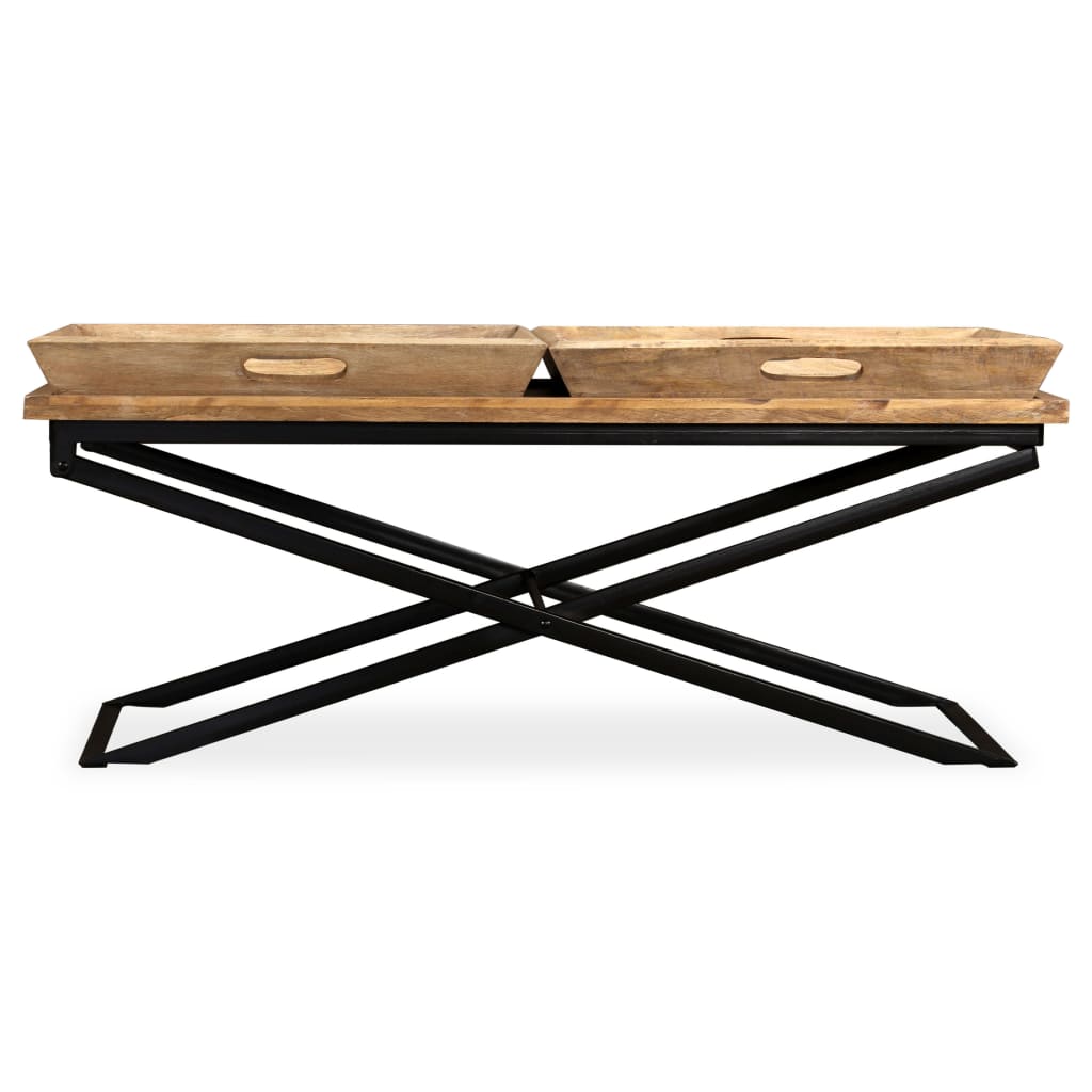 Table basse en bois de manguier massif 110 x 55 x 42 cm