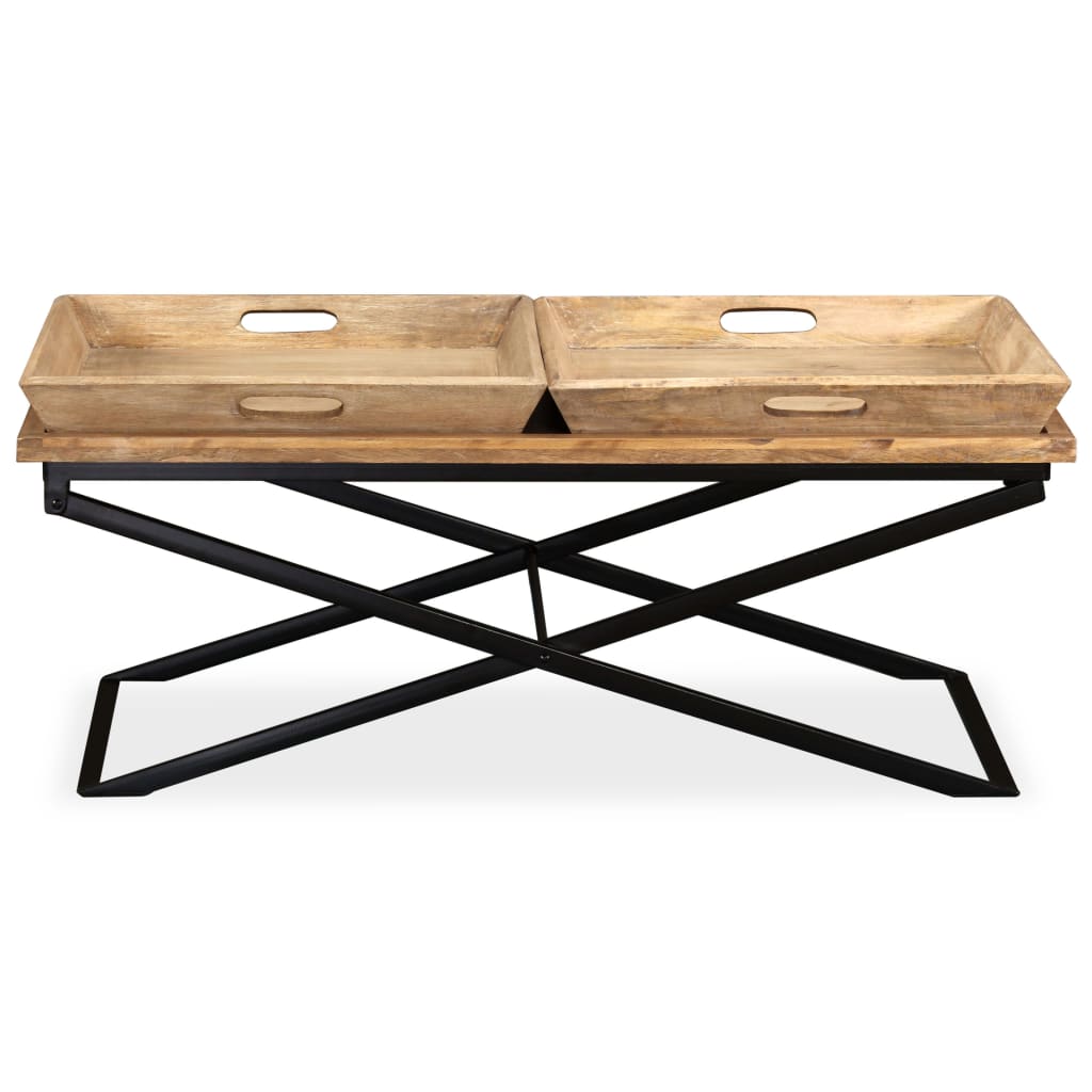 Table basse en bois de manguier massif 110 x 55 x 42 cm