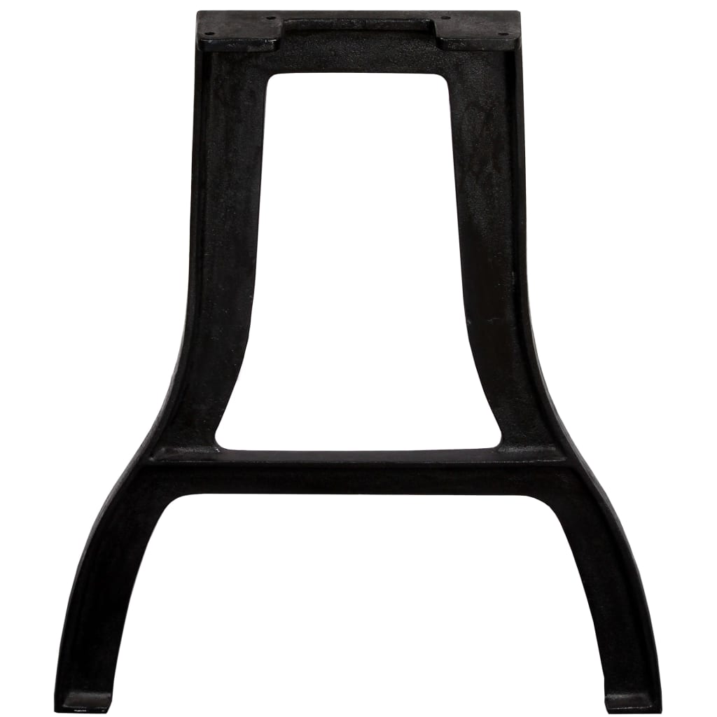 Pieds de table à manger en fonte, 2 pièces, cadre en A