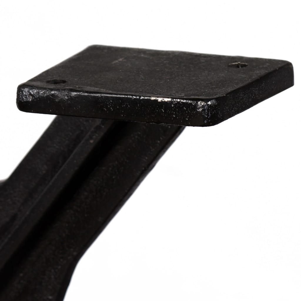 Pieds de table à manger en fonte, 2 pièces, cadre en O