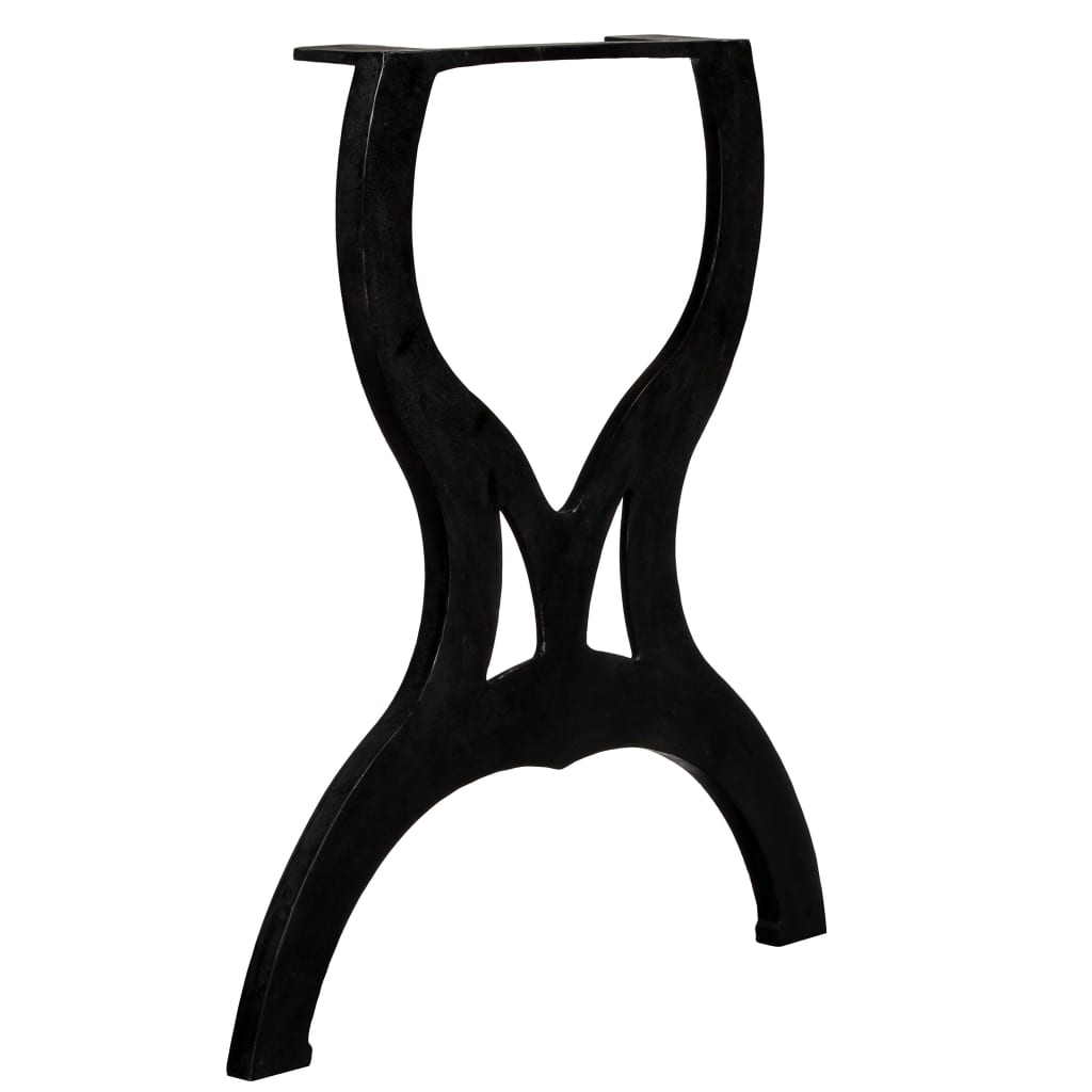 Pieds de table à manger en fonte, 2 pièces, cadre en X