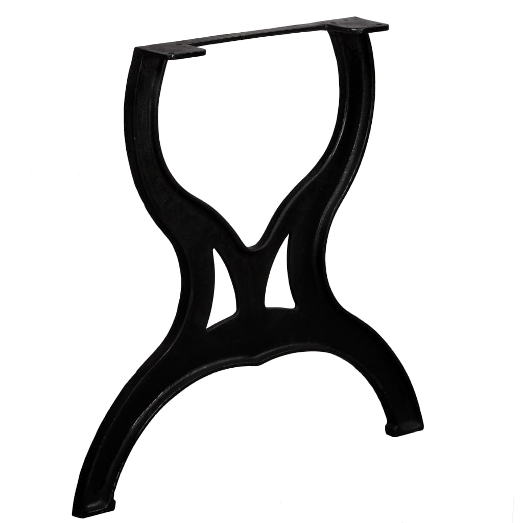 Pieds de table à manger en fonte, 2 pièces, cadre en X