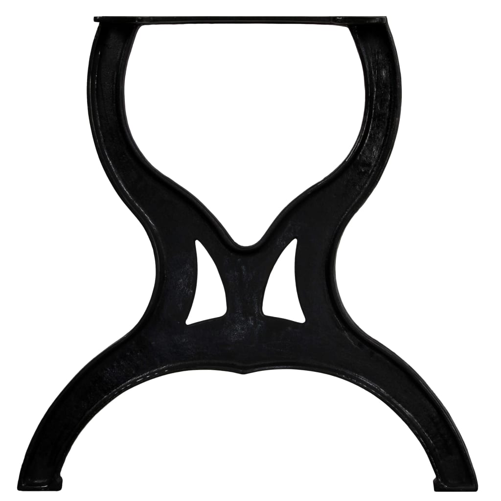 Pieds de table à manger en fonte, 2 pièces, cadre en X