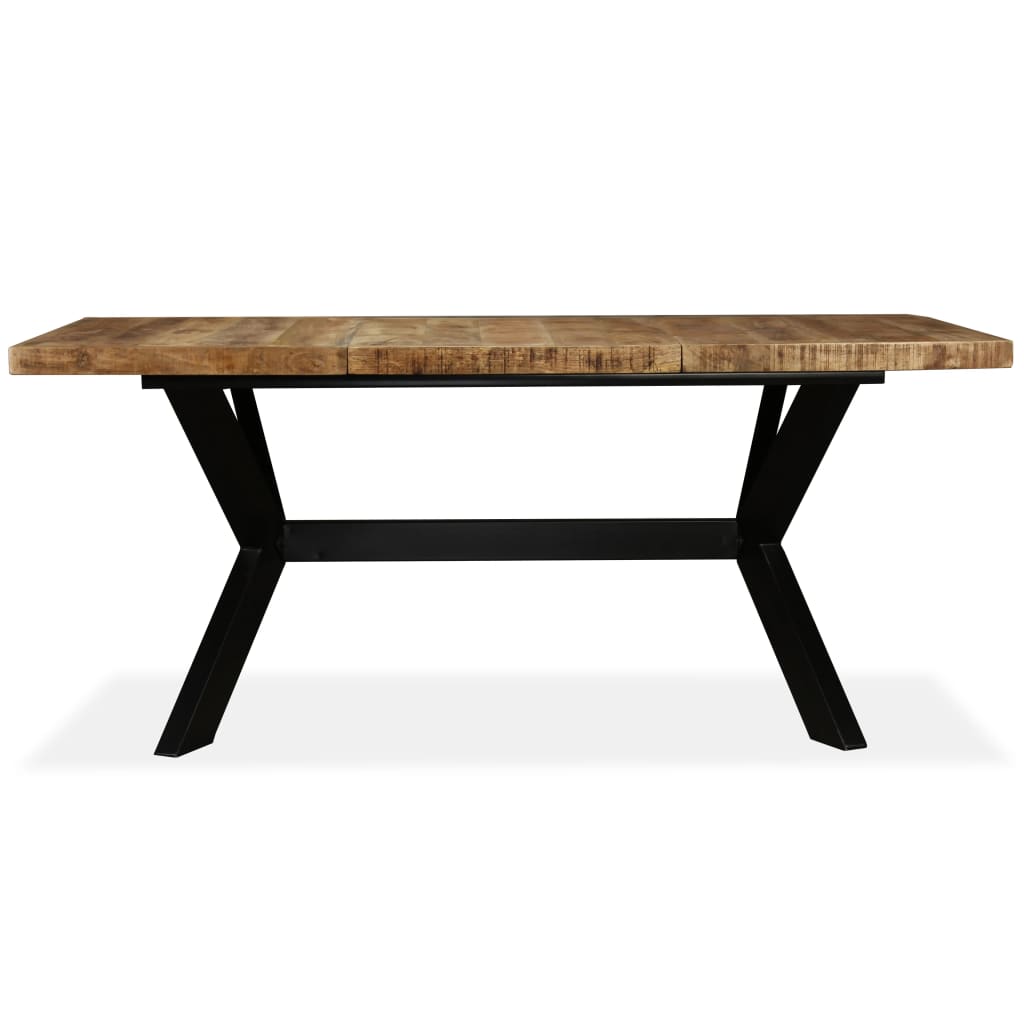 Table à manger en bois de manguier massif et structure en acier 180 cm