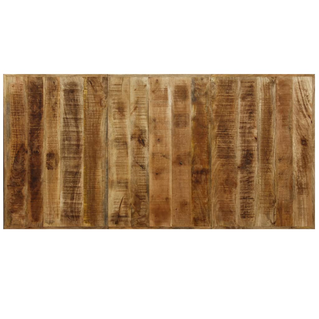 Table à manger en bois de manguier massif et structure en acier 180 cm
