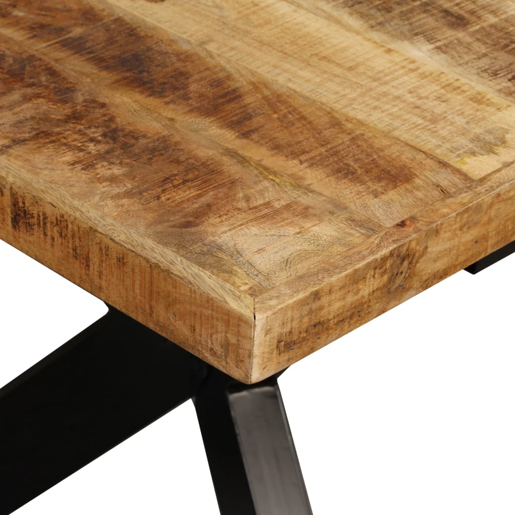 Table à manger en bois de manguier massif et structure en acier 180 cm