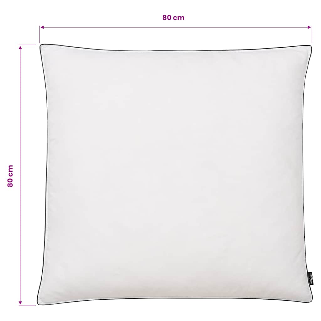 Kissen 2 Stk. Daunen-/Federnfüllung Schwer 80x80 cm Weiß
