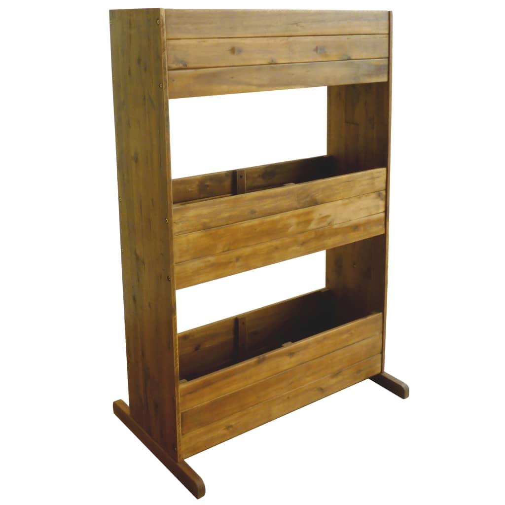 Garden raised bed 3 levels acacia solid wood