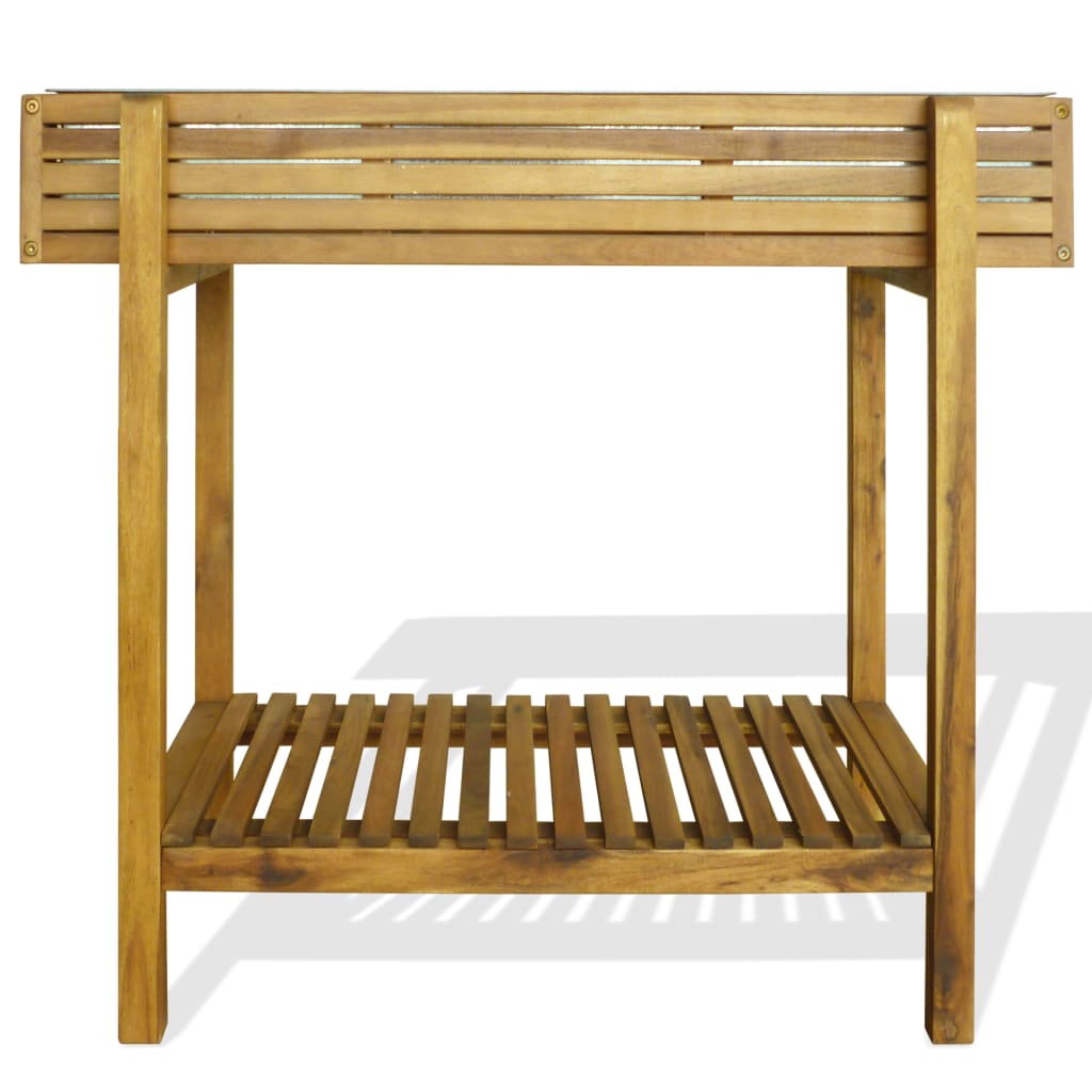 Raised Garden Bed Acacia Solid Wood and Zinc
