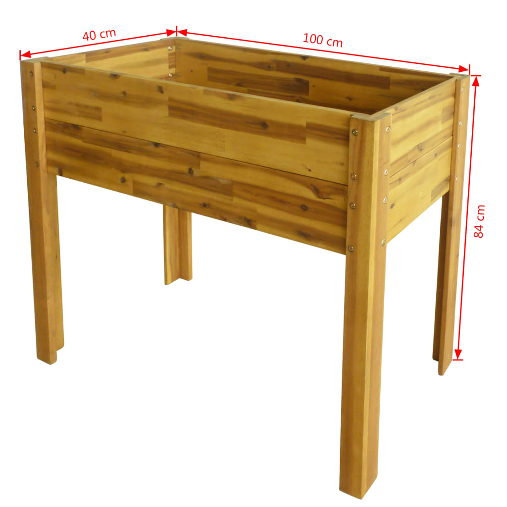 Raised Garden Bed Acacia Solid Wood
