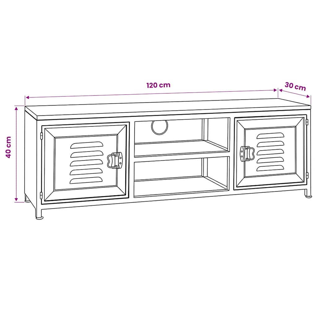 TV-Schrank 120x30x40 cm Weiß