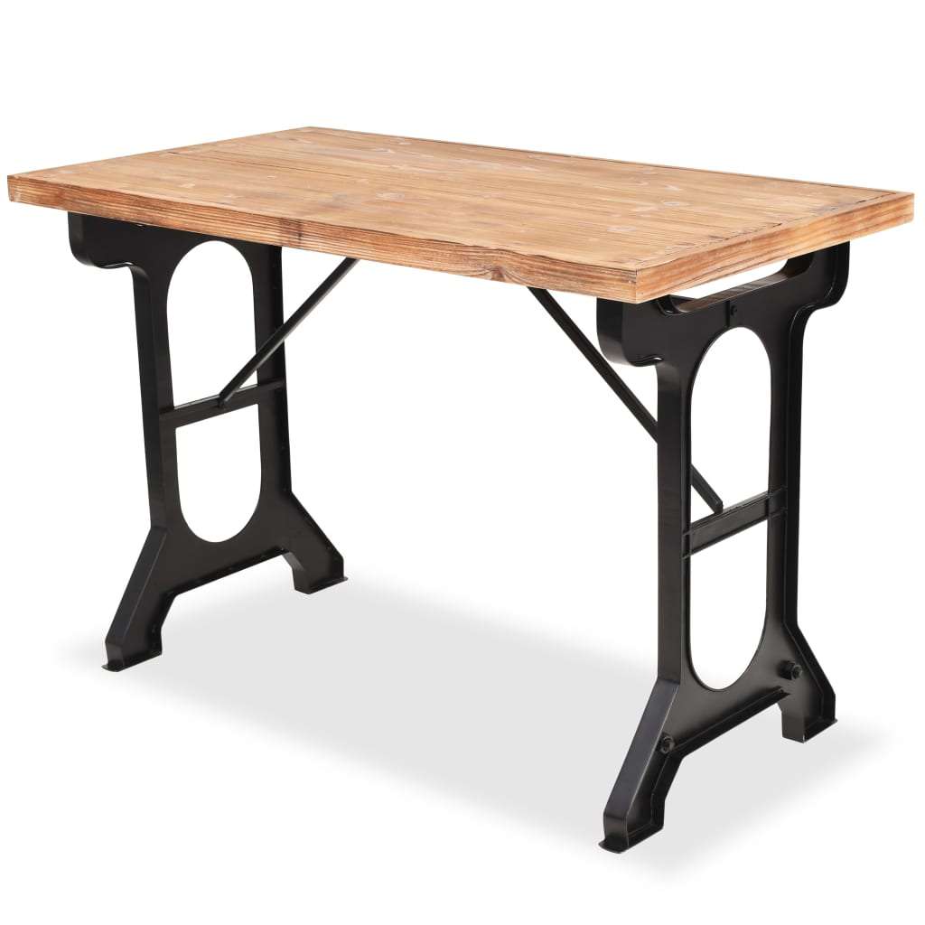 Table à manger en bois de sapin massif 122x65x82 cm