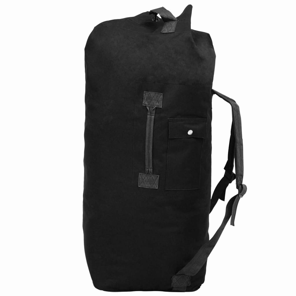 Sac polochon style militaire 85 L noir