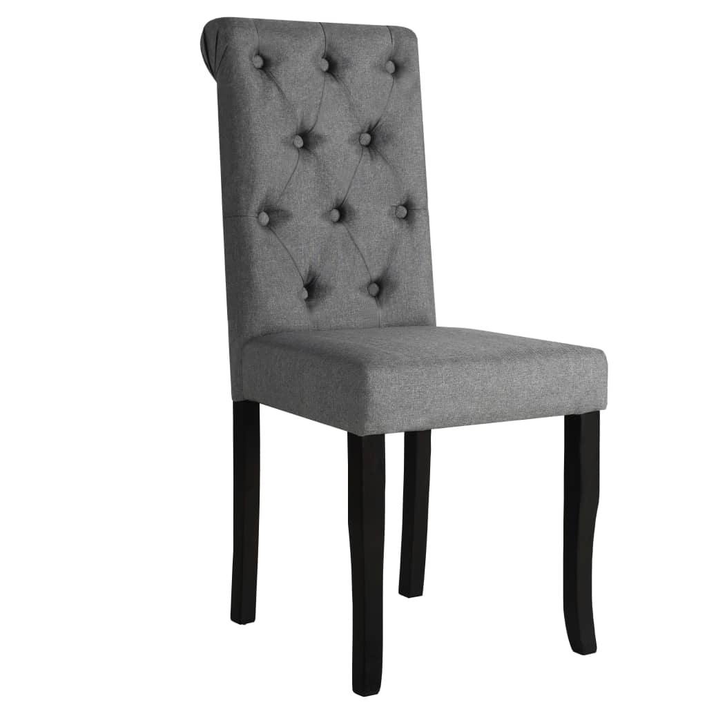Dining chairs 2 pcs. Dark grey fabric