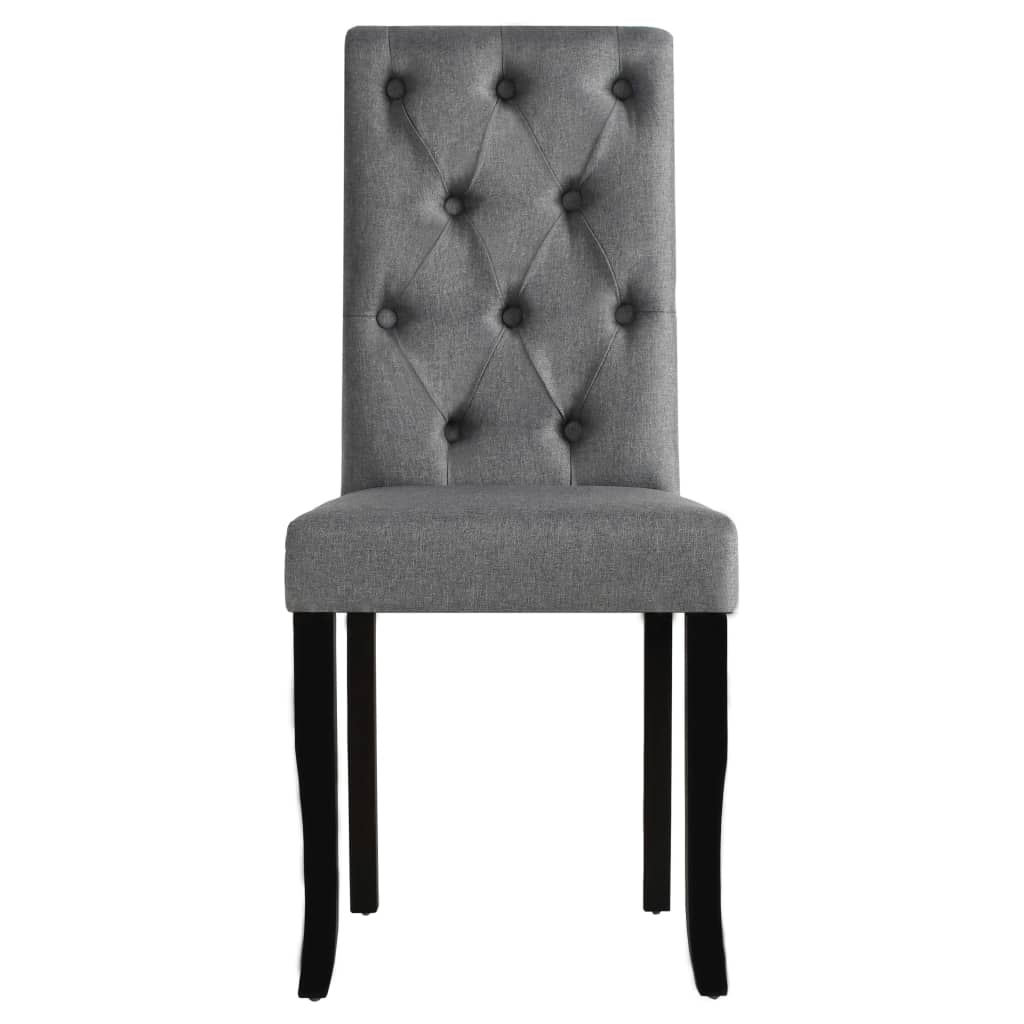 Dining chairs 2 pcs. Dark grey fabric