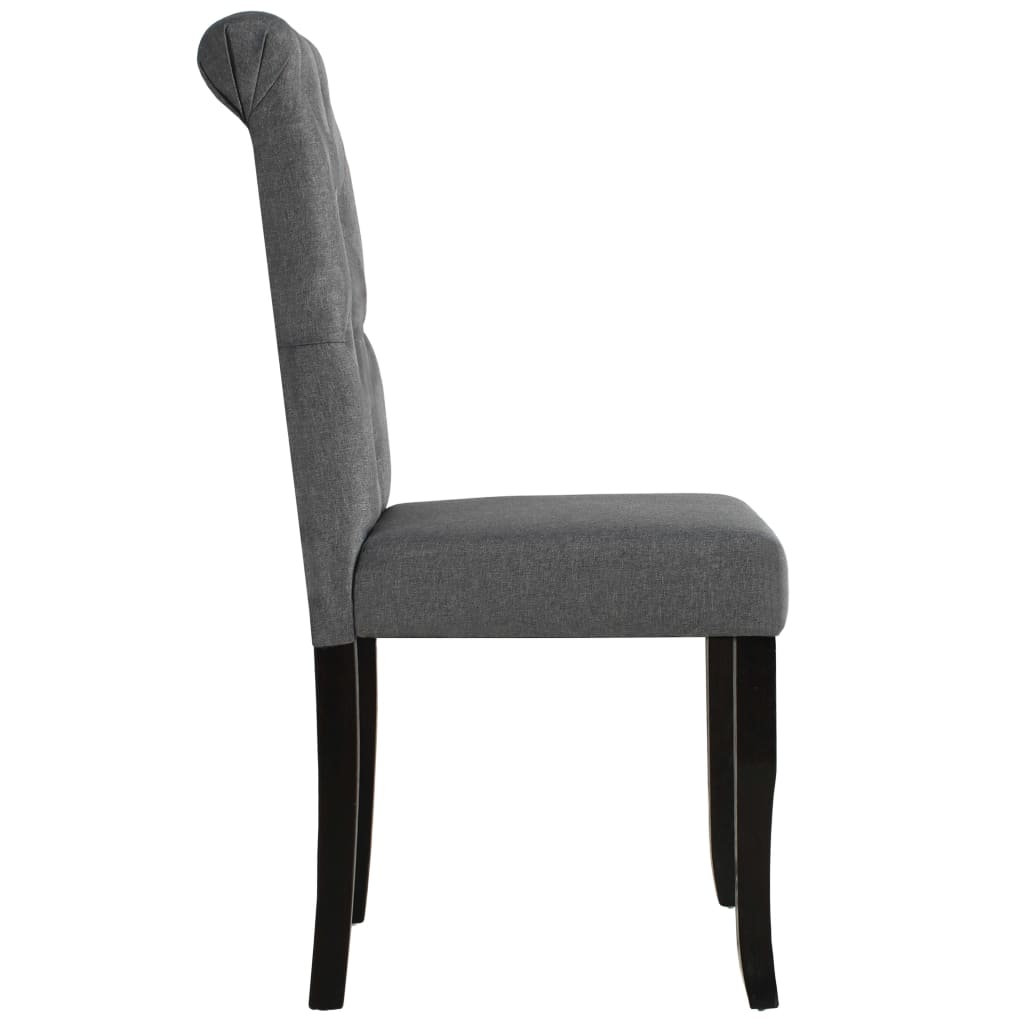 Dining chairs 2 pcs. Dark grey fabric