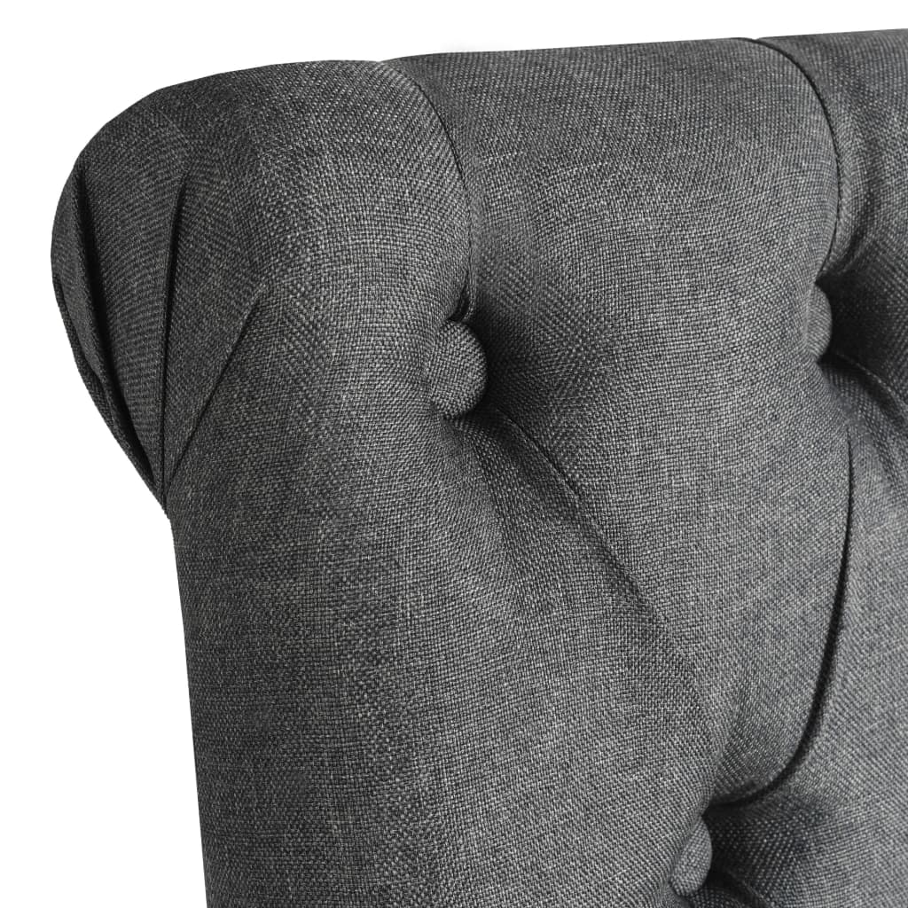 Dining chairs 2 pcs. Dark grey fabric