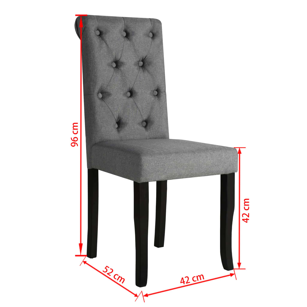 Dining chairs 2 pcs. Dark grey fabric