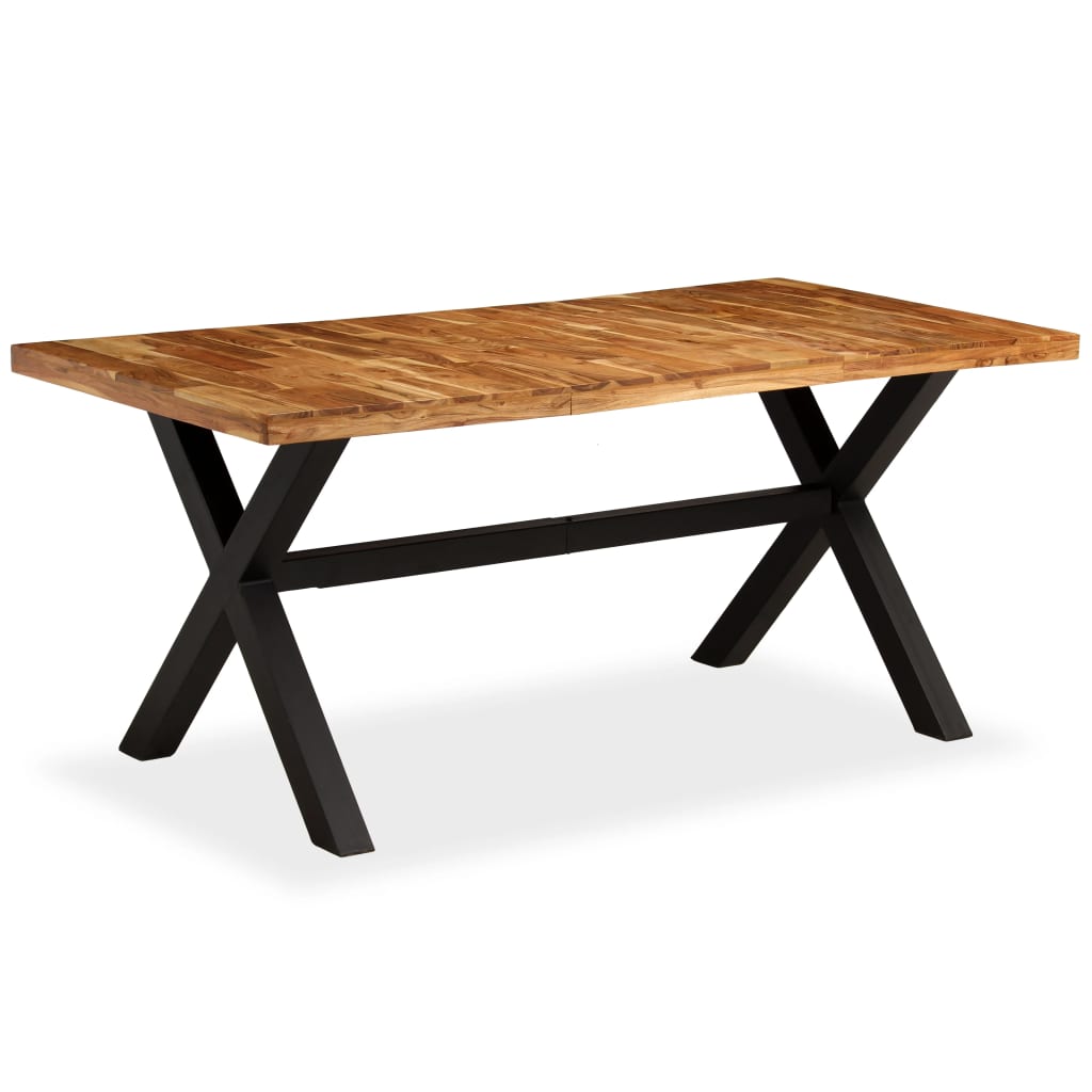 Table à manger en bois massif d'acacia et de manguier 180x90x76 cm