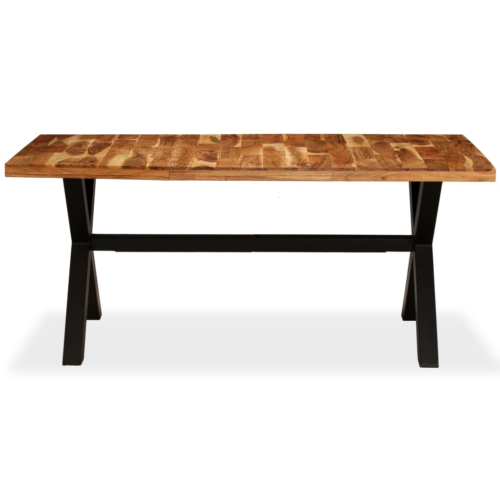 Table à manger en bois massif d'acacia et de manguier 180x90x76 cm