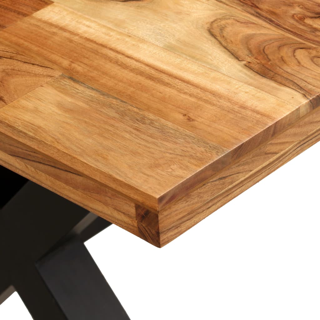 Table à manger en bois massif d'acacia et de manguier 180x90x76 cm