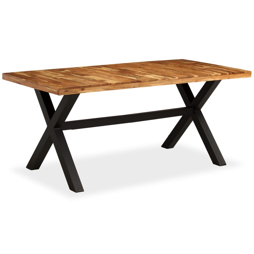 Table à manger en bois massif d'acacia et de manguier 180x90x76 cm