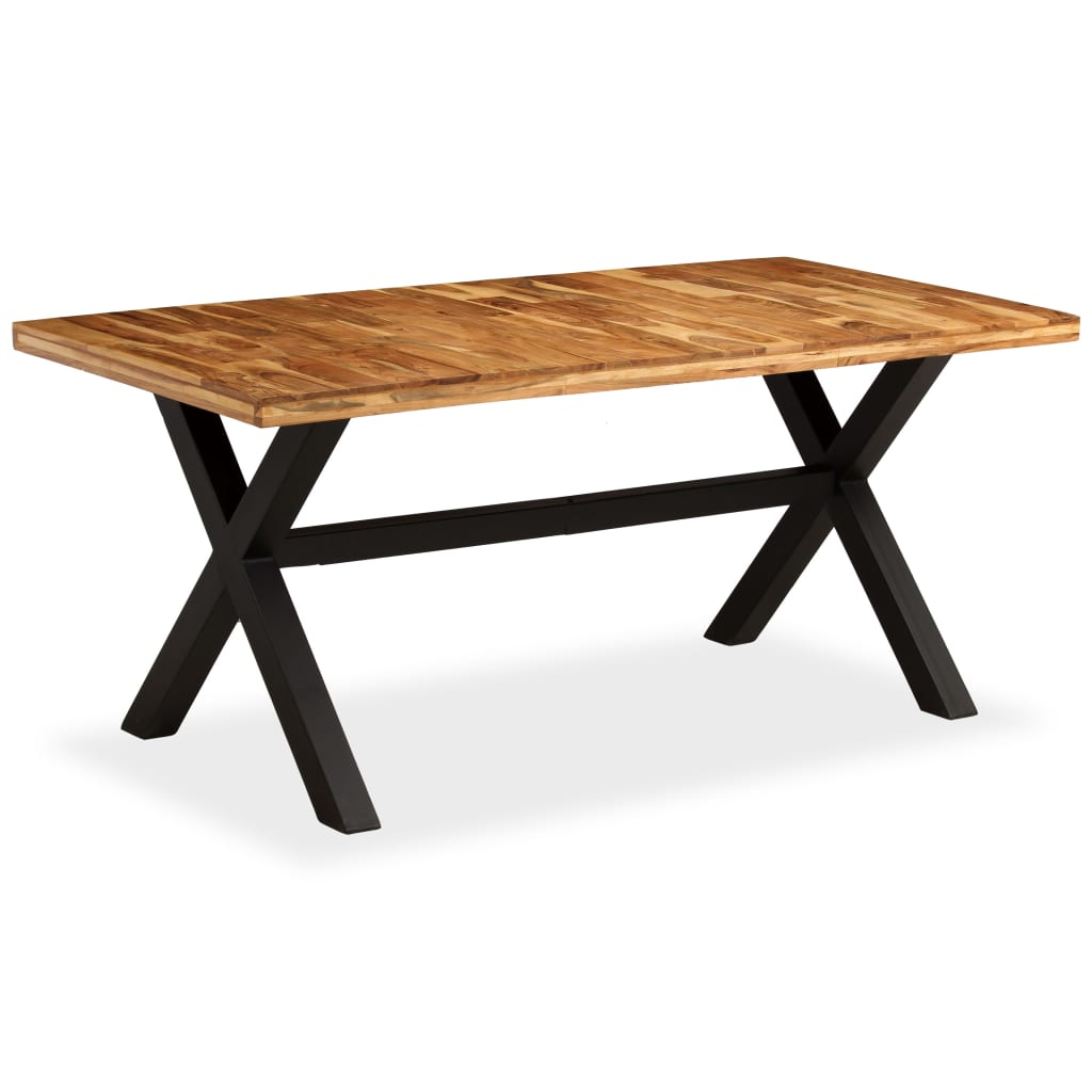 Table à manger en bois massif d'acacia et de manguier 180x90x76 cm