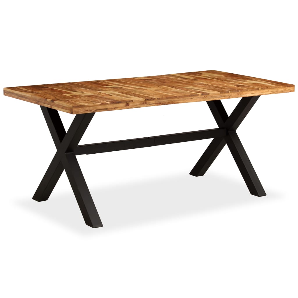Table à manger en bois massif d'acacia et de manguier 180x90x76 cm