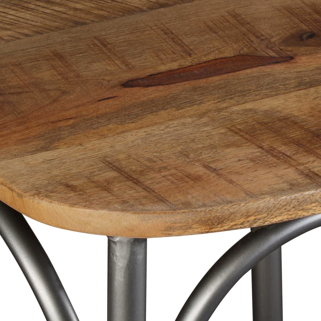 Dining chairs 6 pcs. Solid mango wood and steel cross backrest