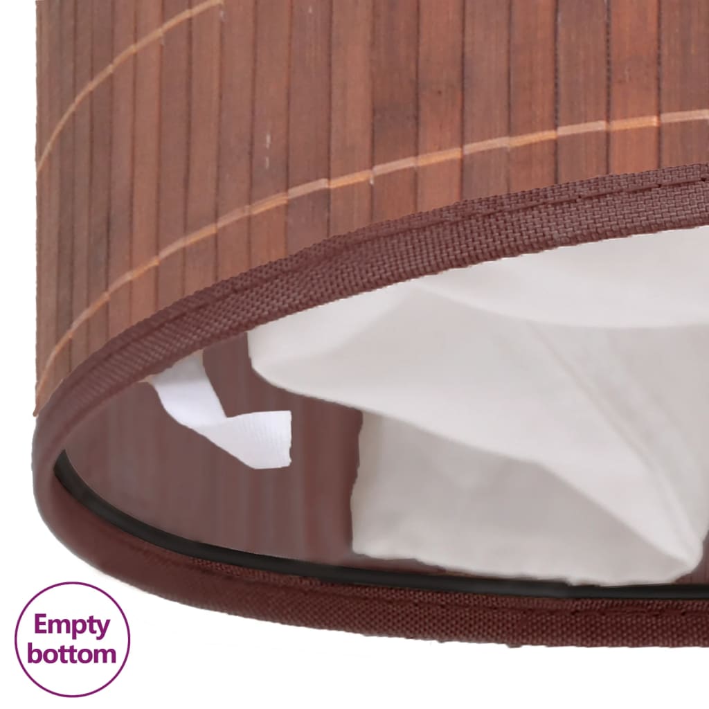Bamboo Laundry Basket Oval Brown