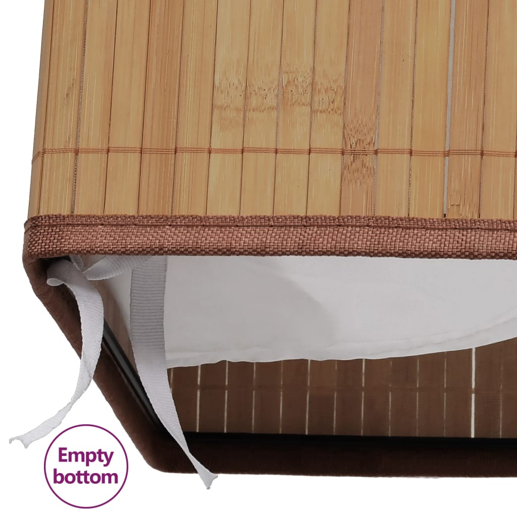 Bamboo Laundry Basket Rectangular Natural