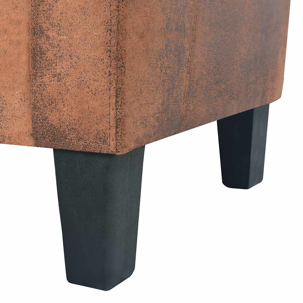 Canapé 2 places aspect daim marron