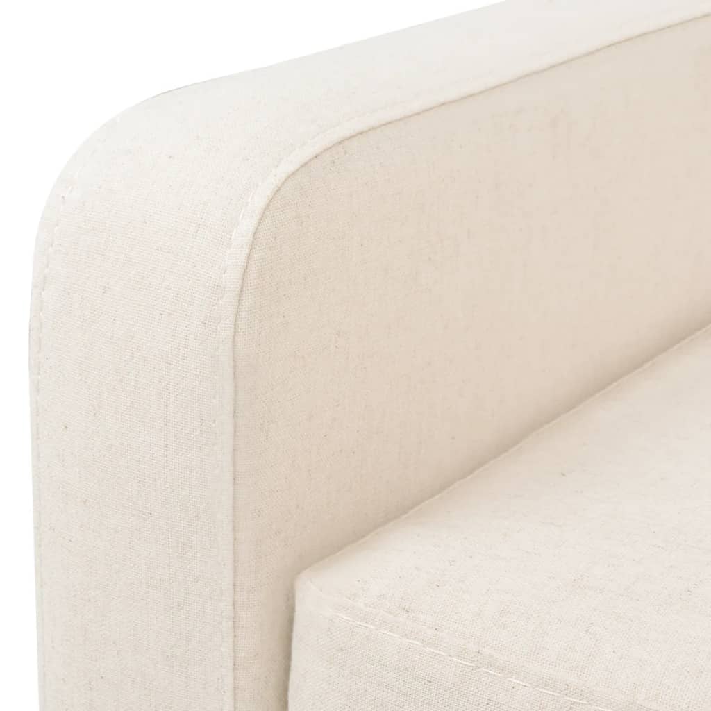 Ensemble de canapé 2 pièces en tissu blanc crème