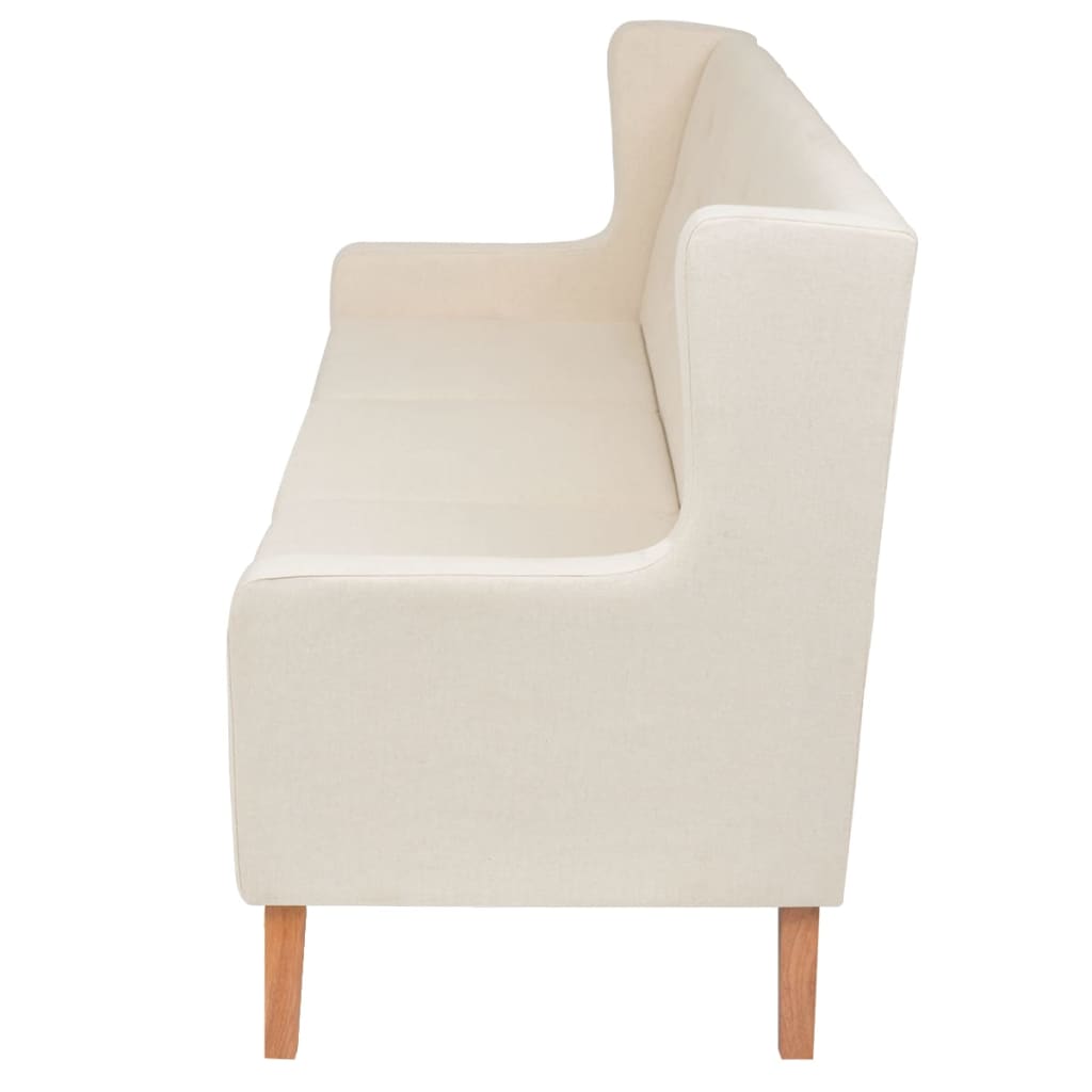 Ensemble de canapé 3 pièces en tissu blanc crème