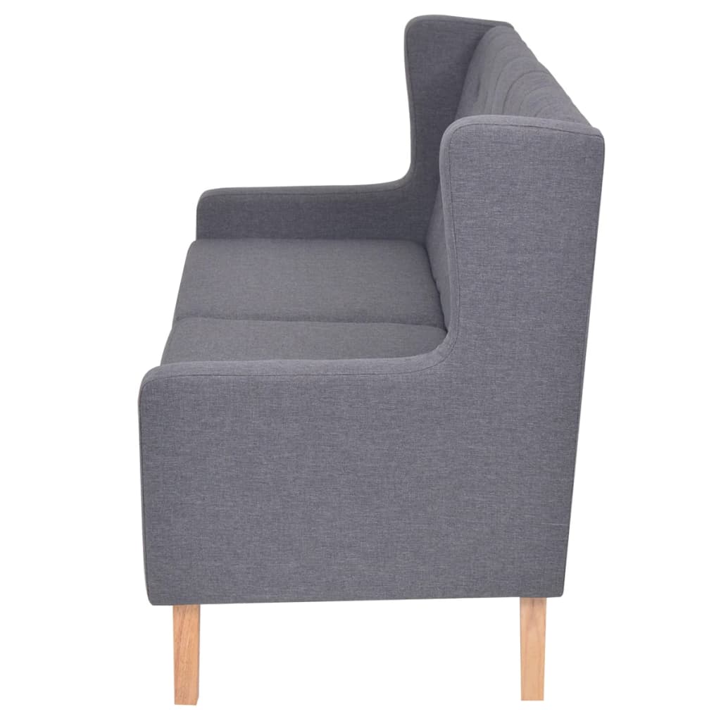 Ensemble de canapé 2 pièces en tissu gris