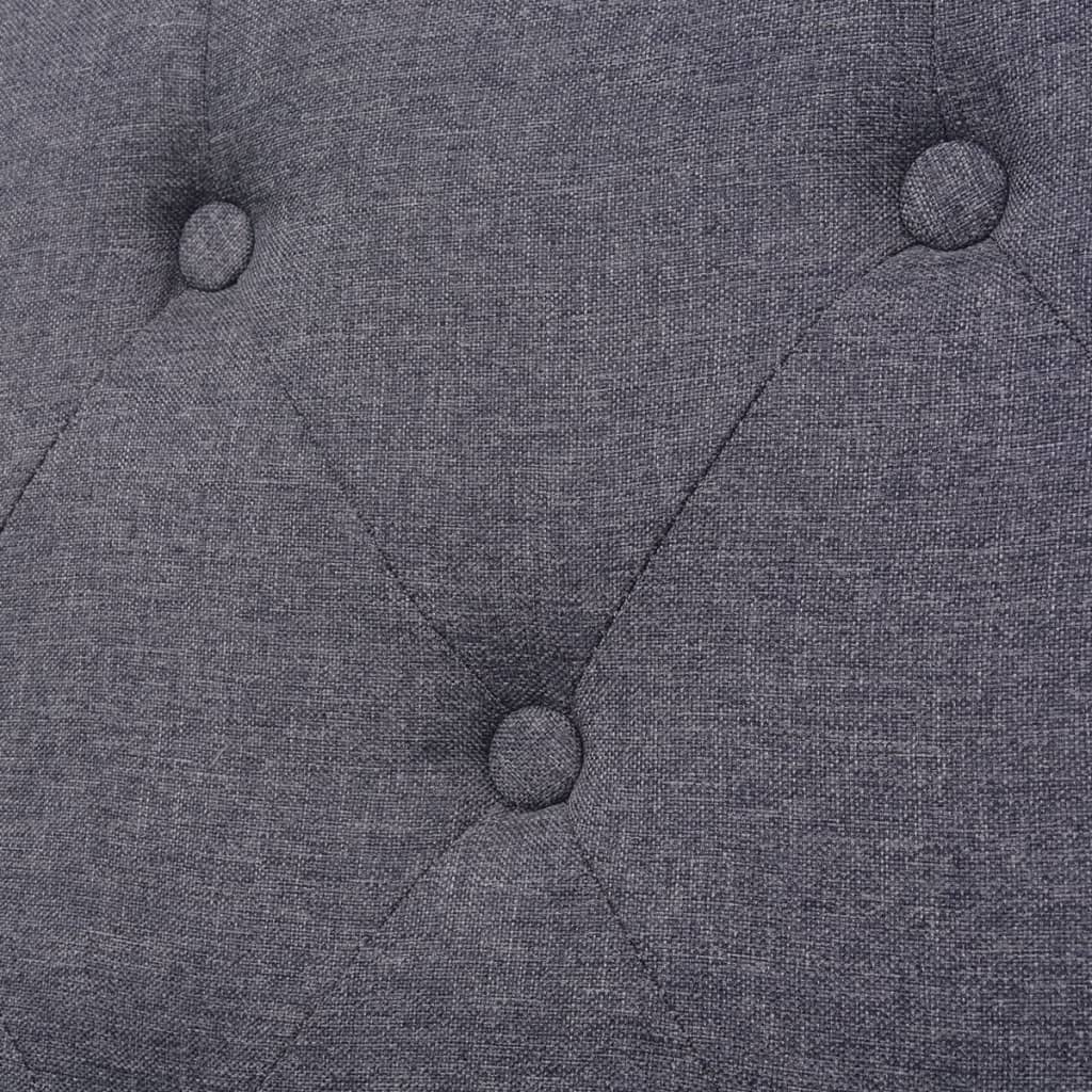 Ensemble de canapé 2 pièces en tissu gris