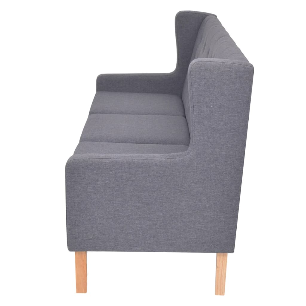 Ensemble de canapé 3 pièces en tissu gris